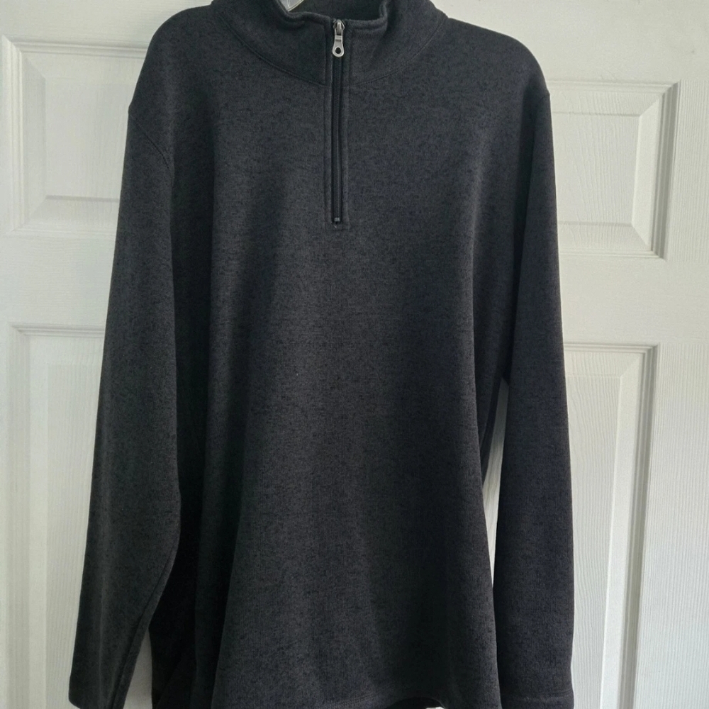NWT Croft Barrow XL Long Sleeve Fleece 100% POLYESTER RN#73277 Gray 400559961096